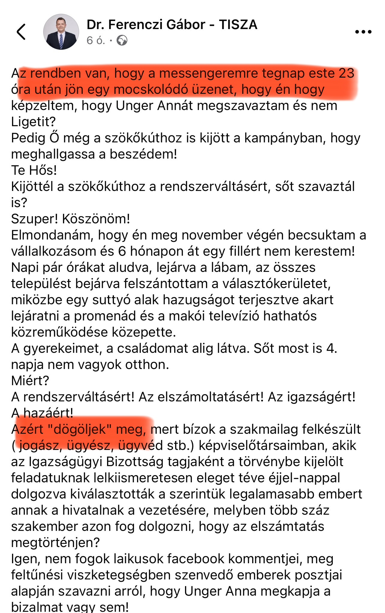 📌A tiszások már a képviselőiket fenyegetik!
