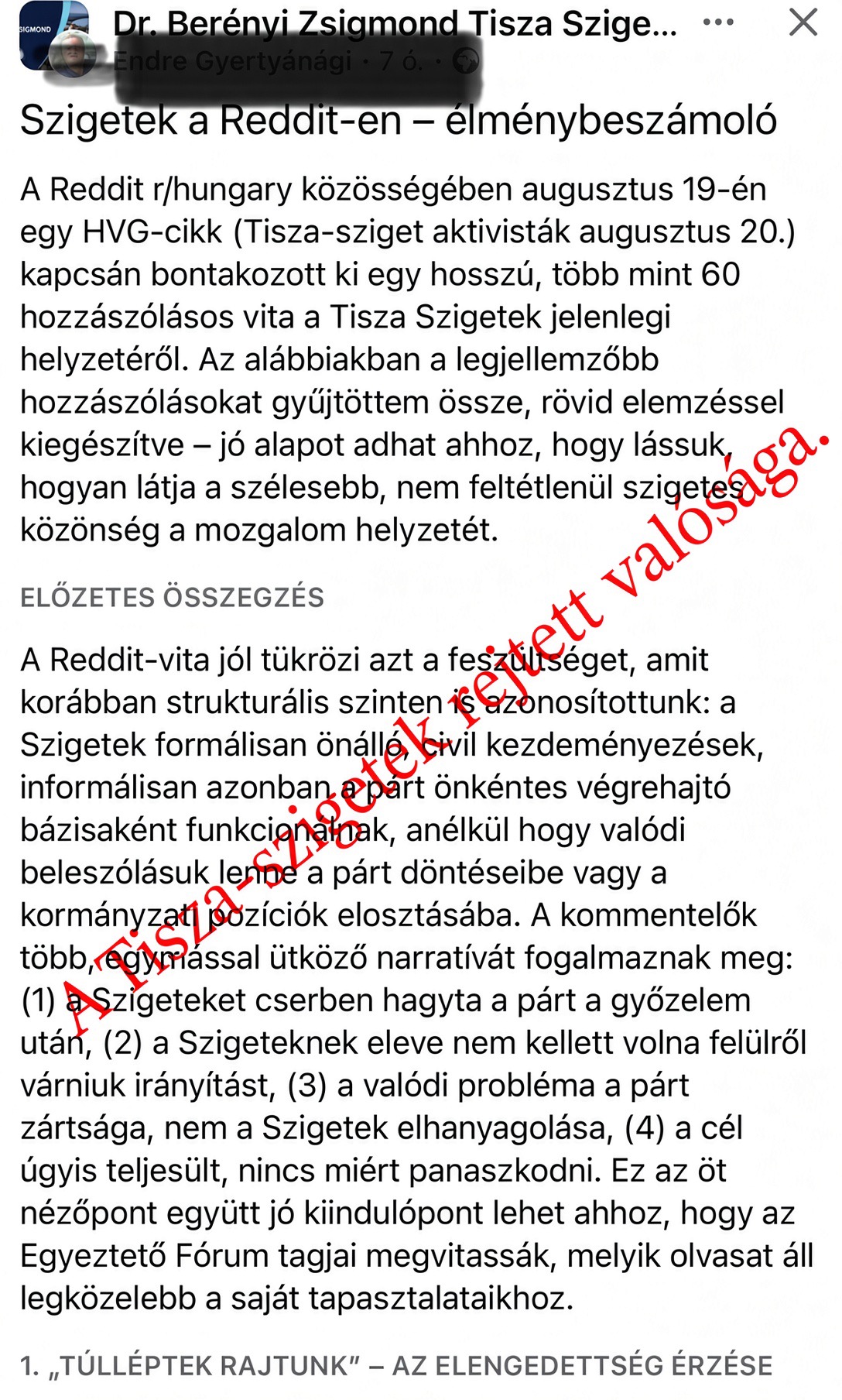 Védett: 📌Hiába a központi terelés, a Tisza szigetek szétesőben